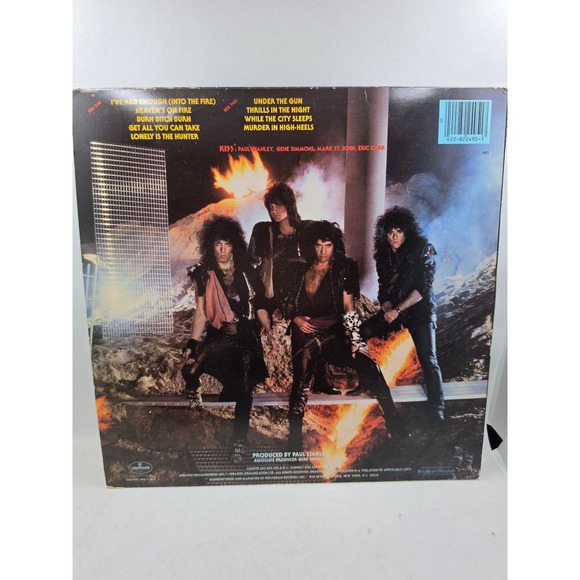 KISS Animalize Vinyl Record LP1984 Mercury422-822495-1 Heavens On Fire Hard Rock - Picture 2 of 6